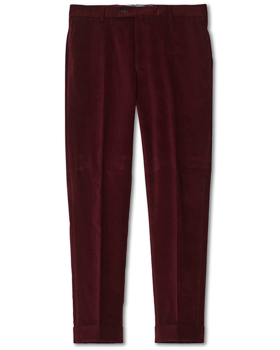Herre | Bukser | Morris | Velvet Trousers Wine