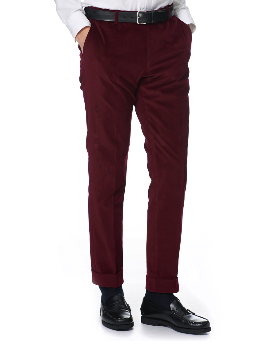 Herre | Bukser | Morris | Velvet Trousers Wine