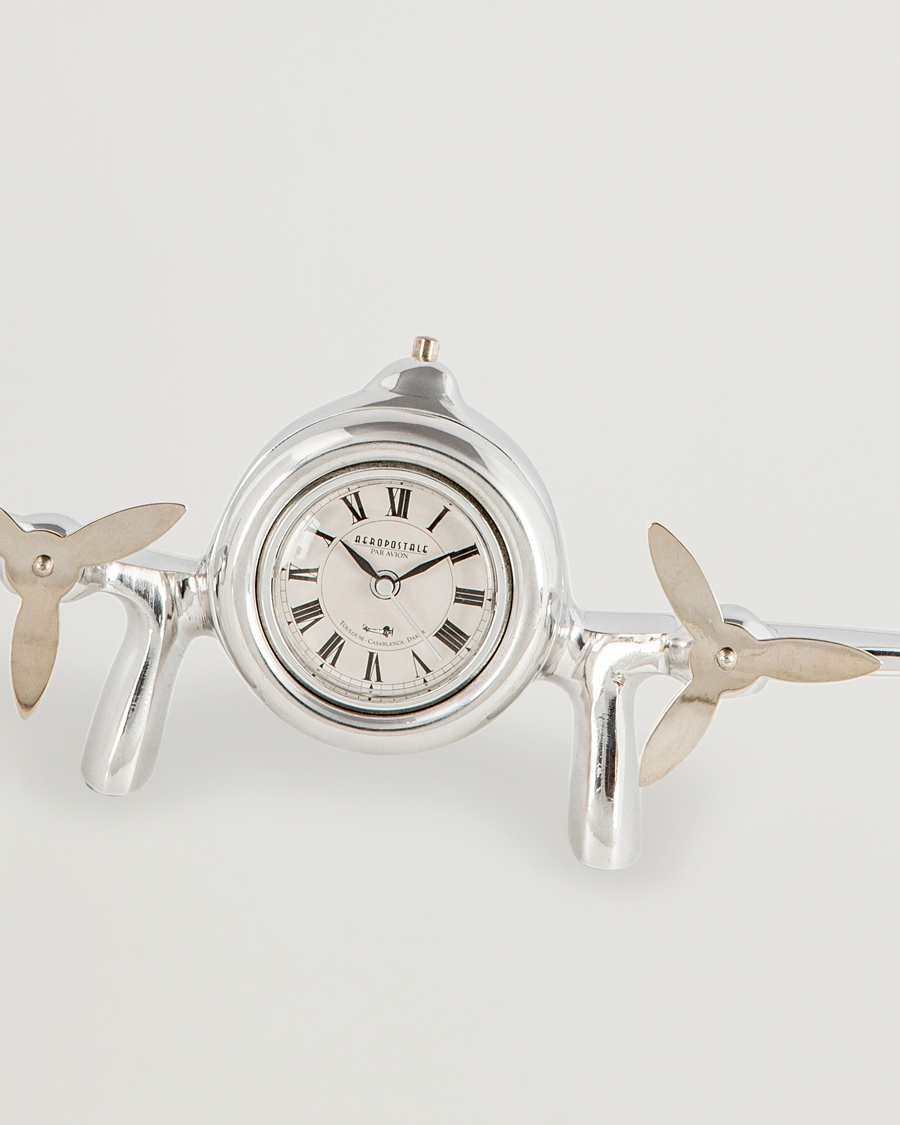 Herre | Pyntegjenstander | Authentic Models | Art Deco Flight Clock Silver