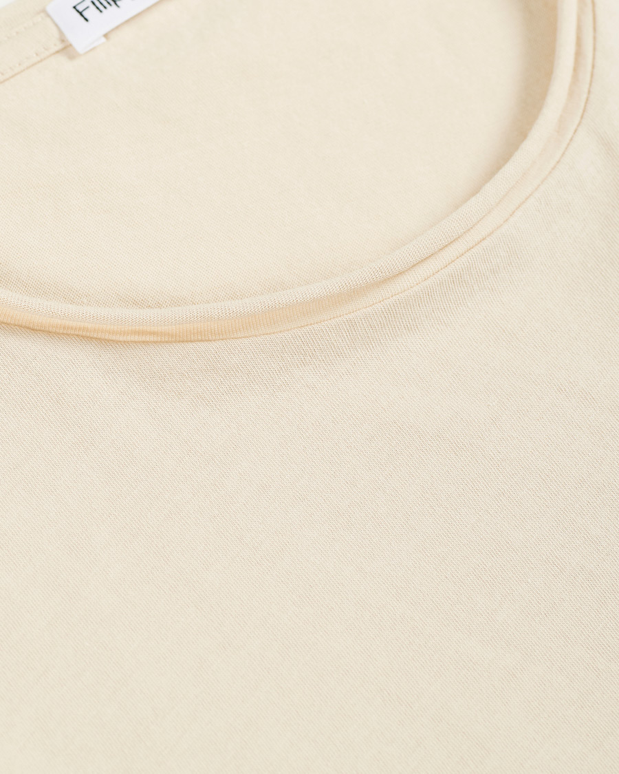 Herre | T-Shirts | Filippa K | Roll Neck Tee Soft Beige