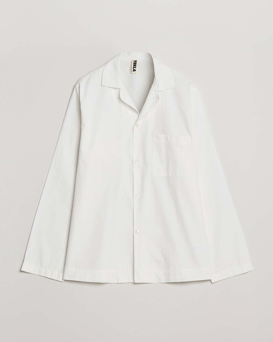 Herre | Pyjamaser og badekåper | Tekla | Poplin Pyjama Shirt Alabaster White