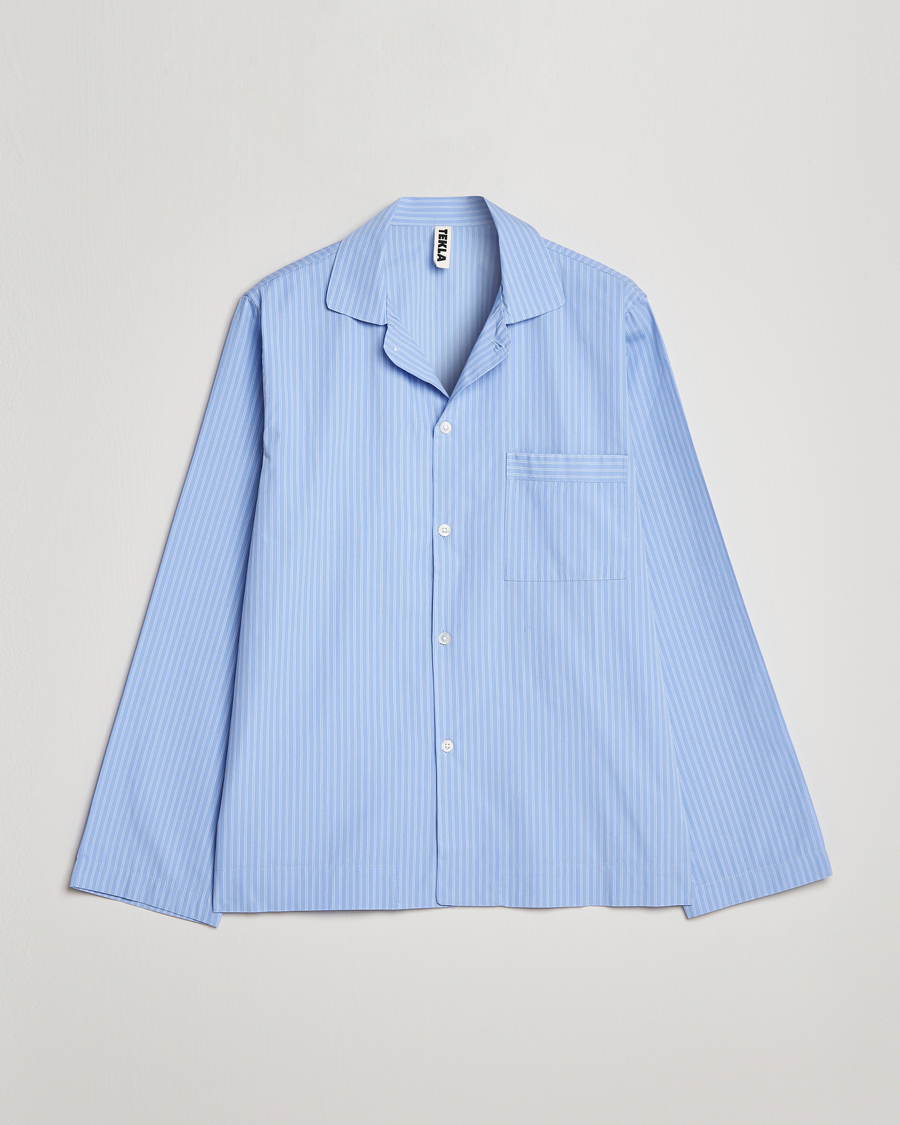 Herre | Pyjamaser og badekåper | Tekla | Poplin Pyjama Shirt Pin Stripes