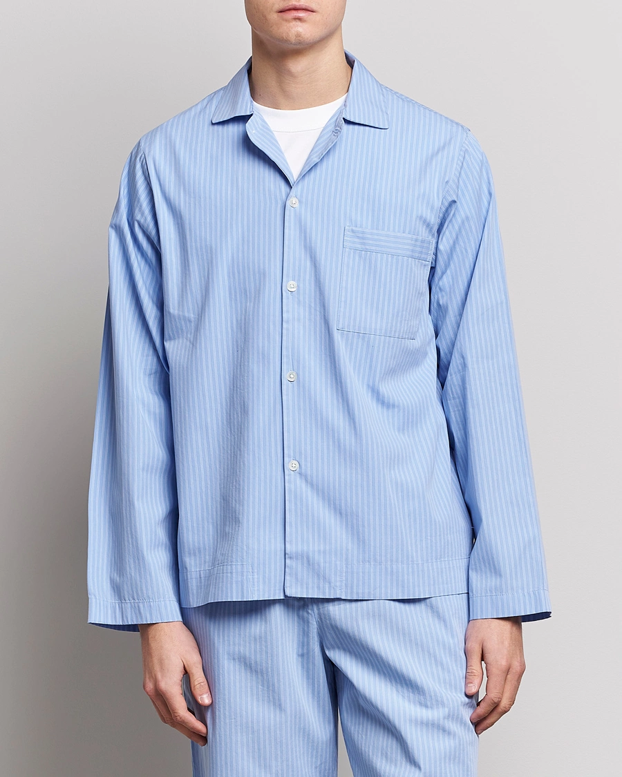 Herre | Tekla | Tekla | Poplin Pyjama Shirt Pin Stripes