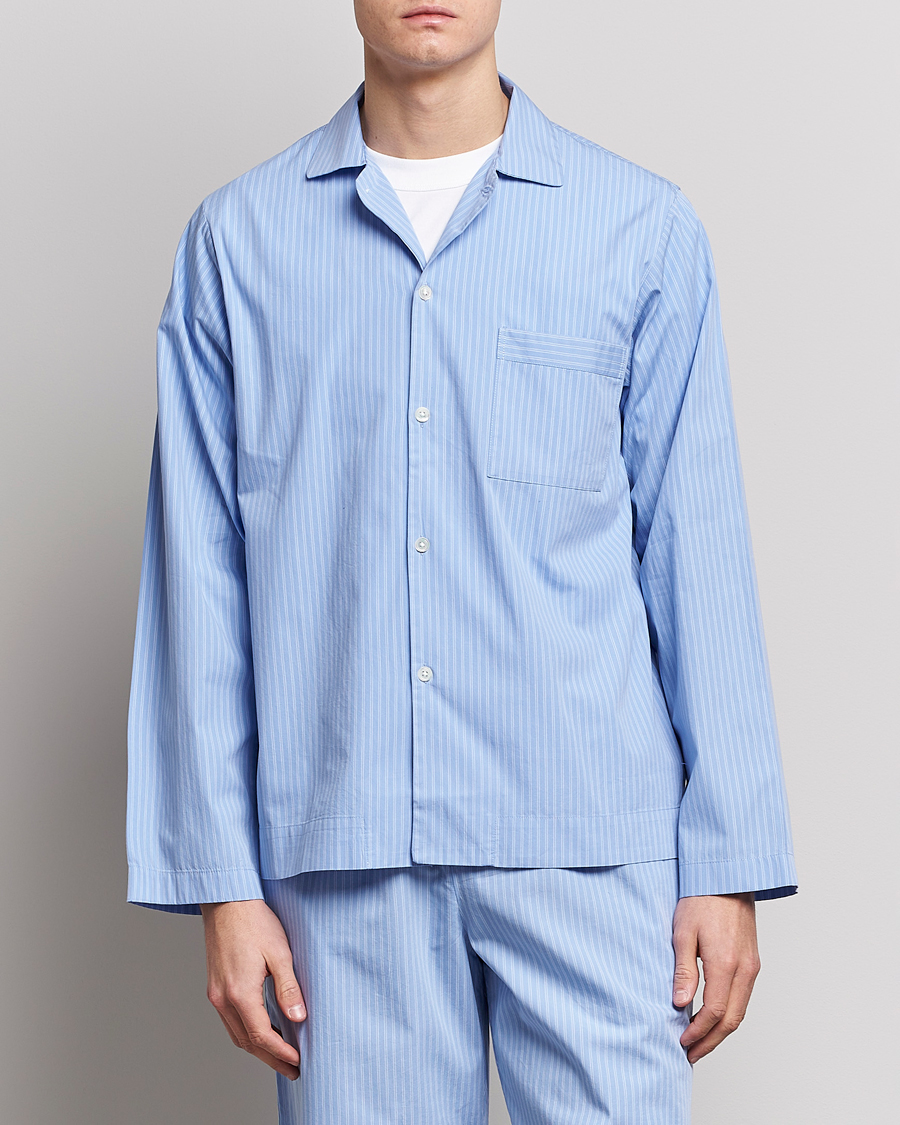 Herre | Klær | Tekla | Poplin Pyjama Shirt Pin Stripes