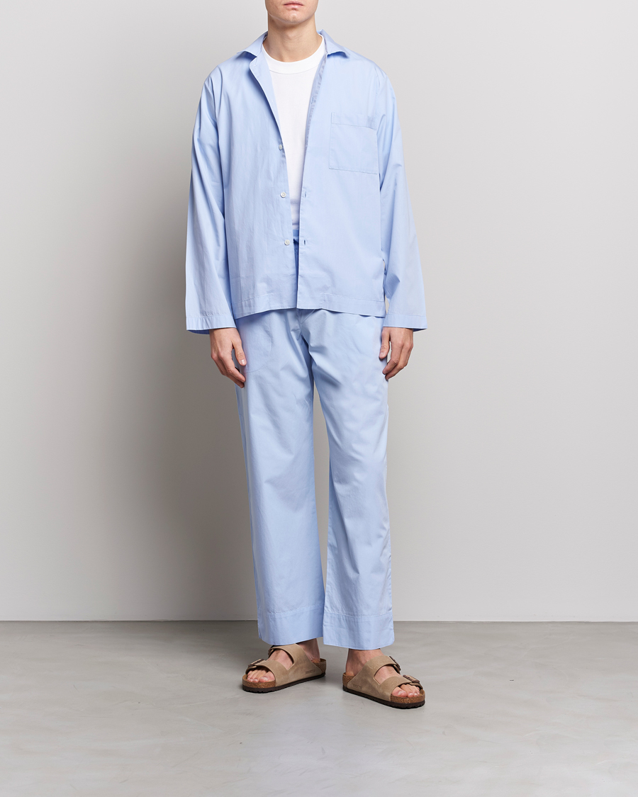 Herre | Pyjamaser og badekåper | Tekla | Poplin Pyjama Shirt Light Blue