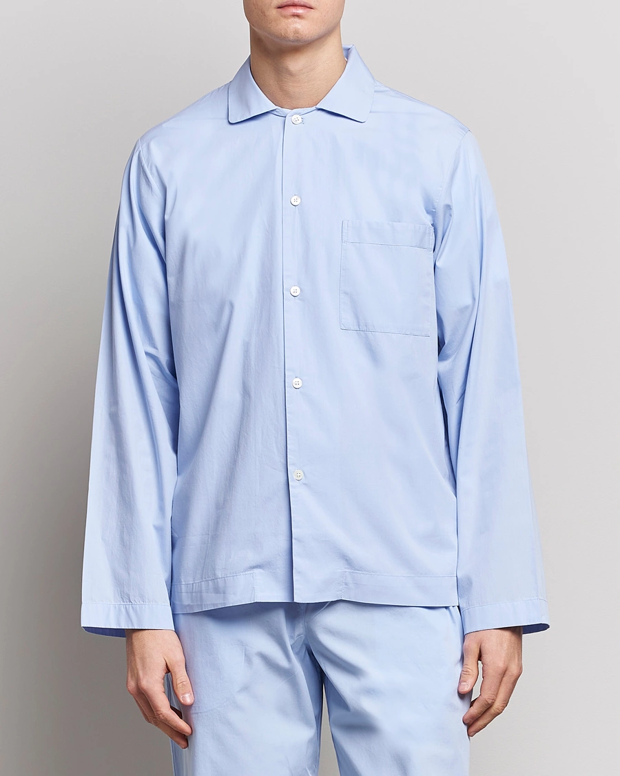 Herre |  | Tekla | Poplin Pyjama Shirt Light Blue