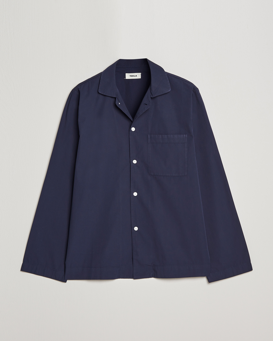 Herre | Pyjamaser og badekåper | Tekla | Poplin Pyjama Shirt True Navy