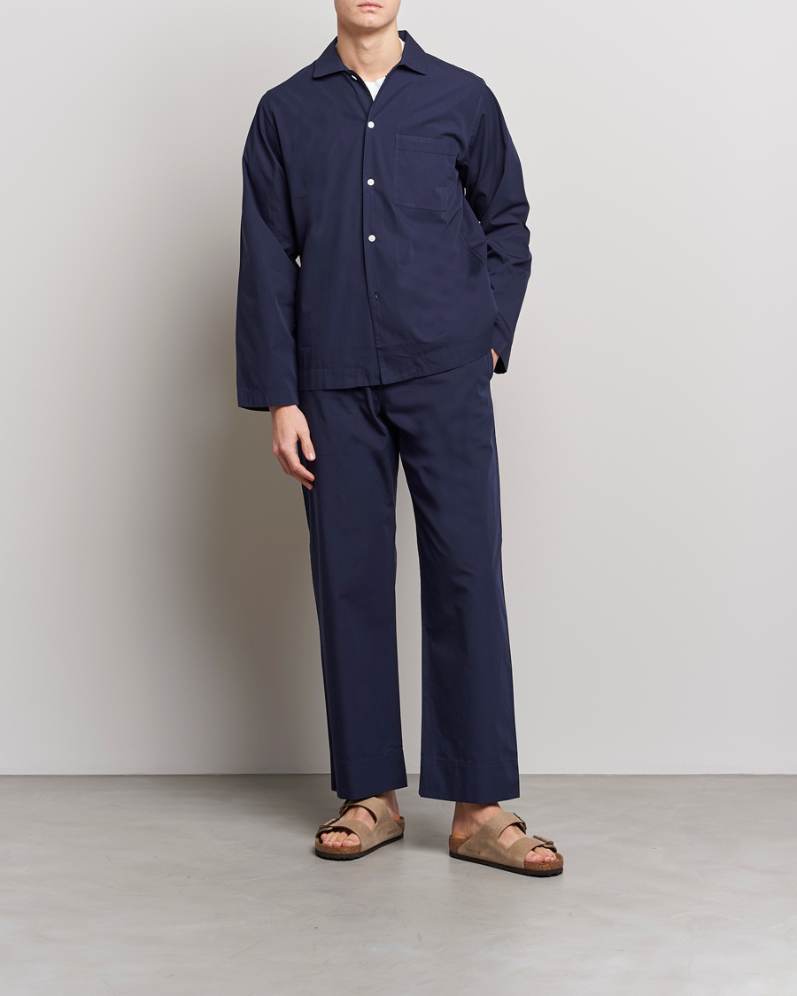 Herre | Pyjamaser og badekåper | Tekla | Poplin Pyjama Shirt True Navy