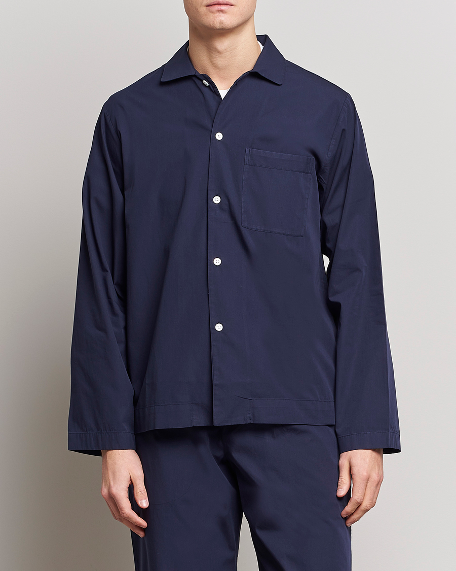 Herre | Pyjamaser og badekåper | Tekla | Poplin Pyjama Shirt True Navy