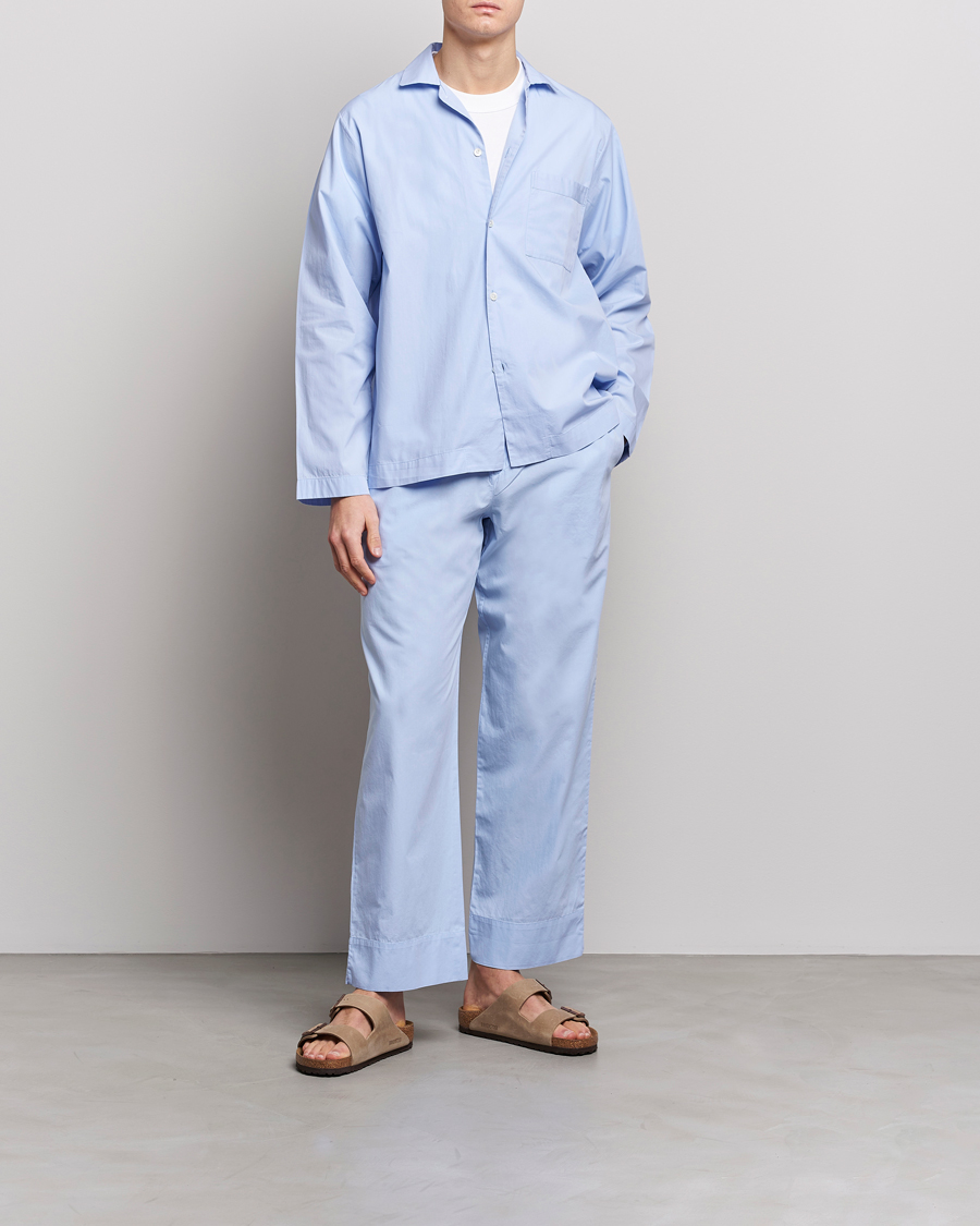Herre | Pyjamaser og badekåper | Tekla | Poplin Pyjama Pants Light Blue