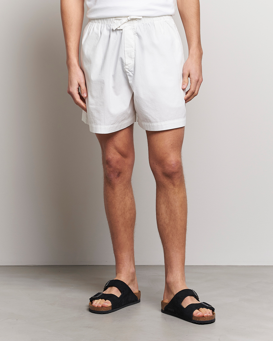 Herre | Pyjamaser | Tekla | Poplin Pyjama Shorts Alabaster White