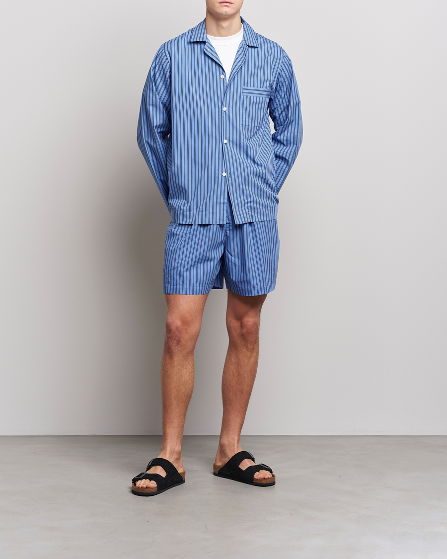Herre | Pyjamaser og badekåper | Tekla | Poplin Pyjama Shorts Boro Stripes
