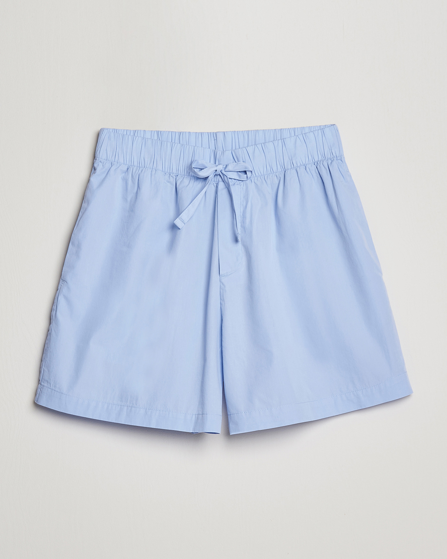 Herre | Pyjamaser og badekåper | Tekla | Poplin Pyjama Shorts Light Blue