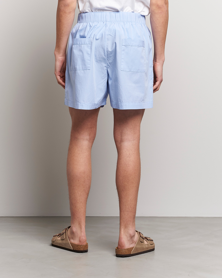 Herre | Pyjamaser og badekåper | Tekla | Poplin Pyjama Shorts Light Blue