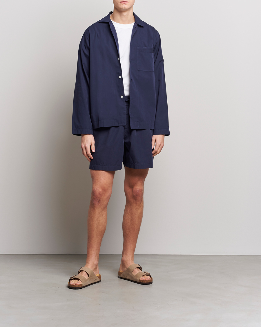 Herre | Pyjamaser og badekåper | Tekla | Poplin Pyjama Shorts True Navy