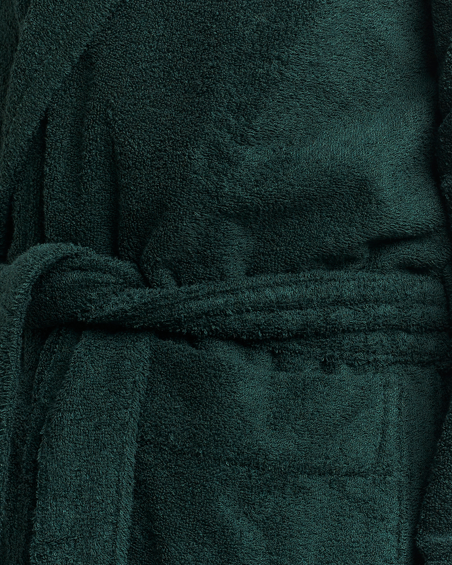Herre | Tekla Organic Terry Hooded Bathrobe Forest Green | Tekla | Organic Terry Hooded Bathrobe Forest Green