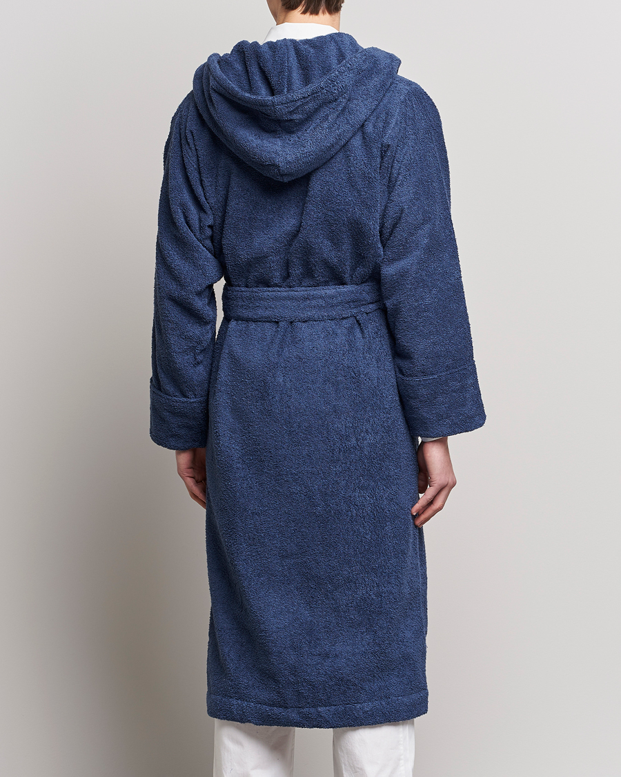 Herre | Pyjamaser og badekåper | Tekla | Organic Terry Hooded Bathrobe Navy