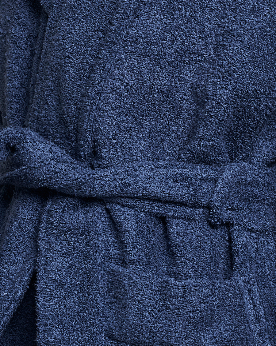 Herre | Pyjamaser og badekåper | Tekla | Organic Terry Hooded Bathrobe Navy