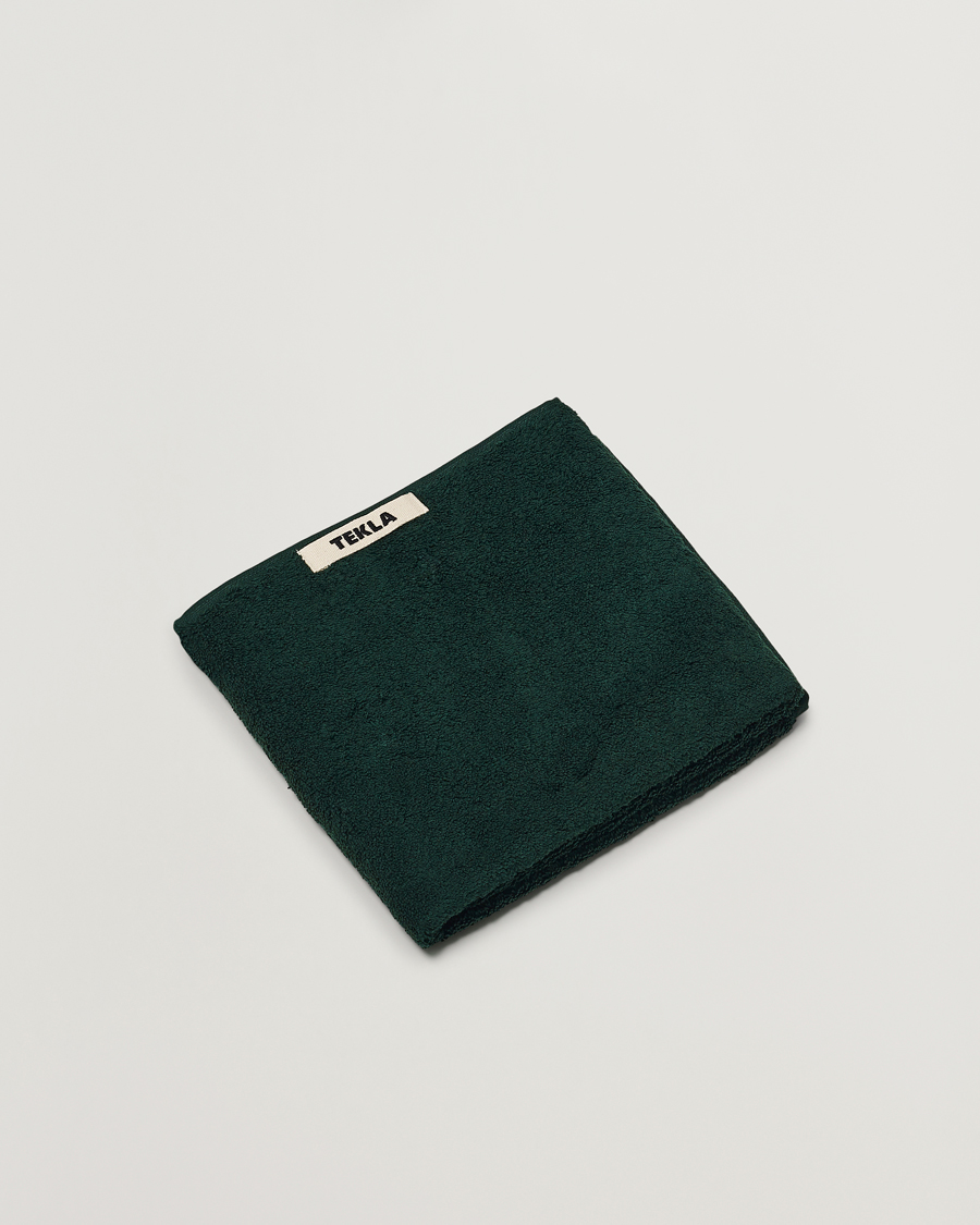 Herre | Tekstiler | Tekla | Organic Terry Hand Towel Forest Green
