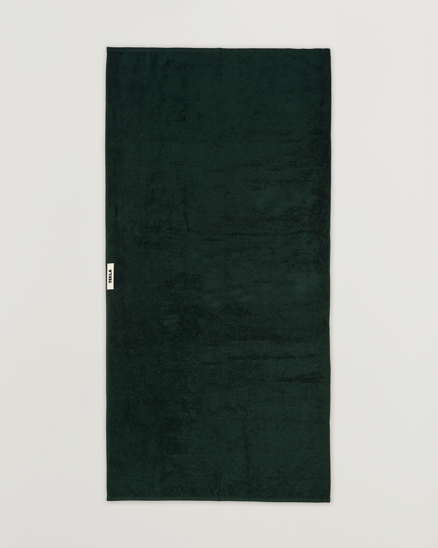 Herre | Tekstiler | Tekla | Organic Terry Bath Towel Forest Green