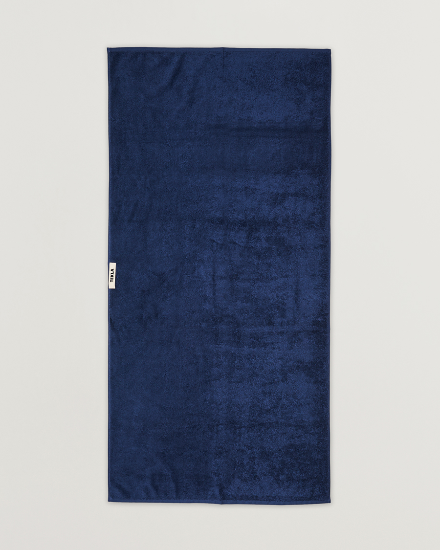 Herre | Tekla Organic Terry Bath Towel Navy | Tekla | Organic Terry Bath Towel Navy