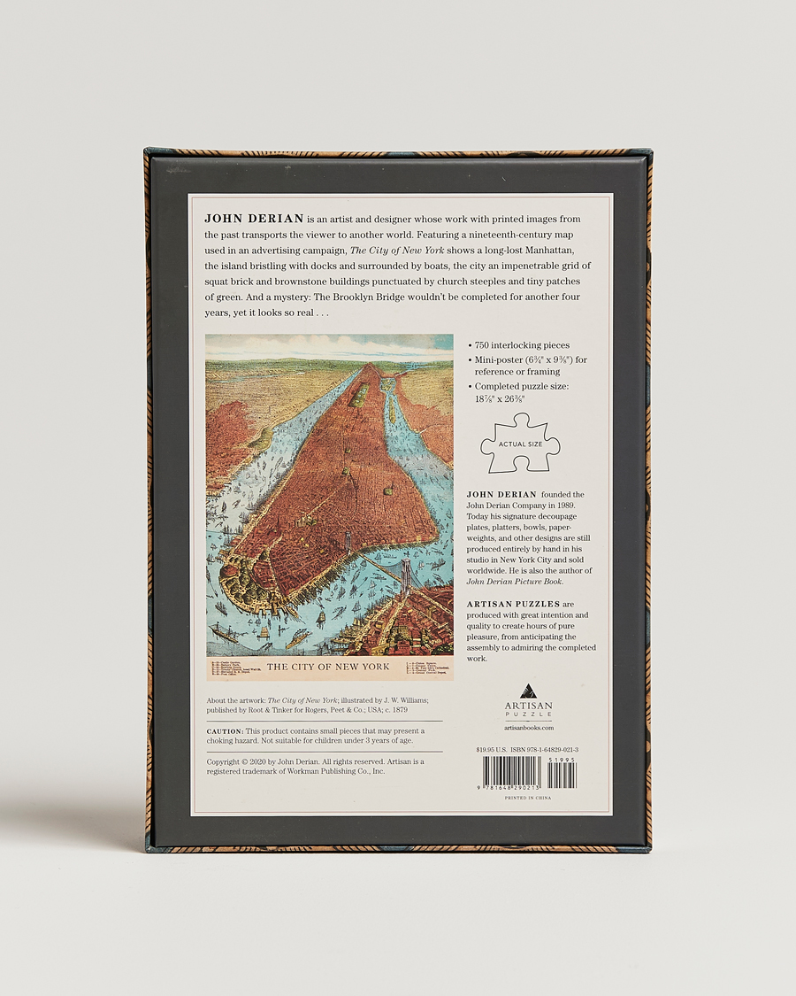Herre | Spill og fritid | New Mags | John Derian-The City of New York 750 Pieces Puzzle