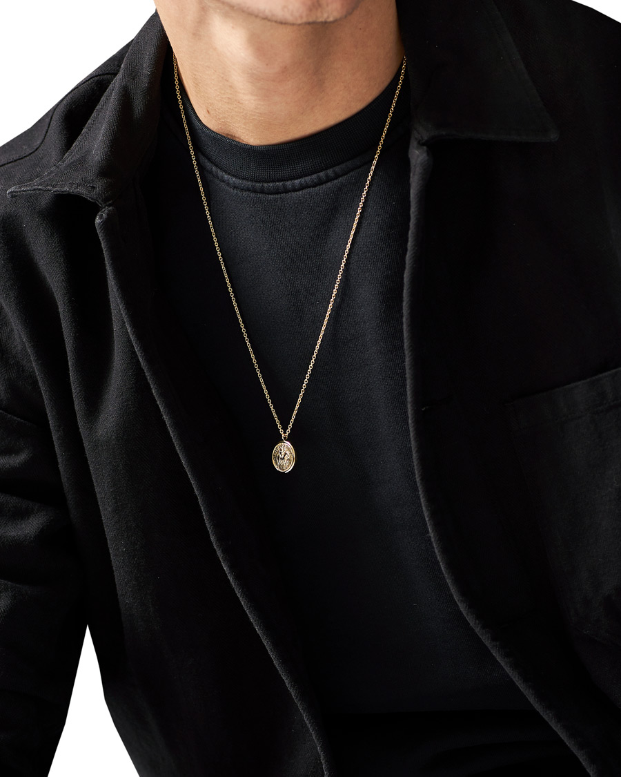 Herre | Tom Wood Coin Pendand Necklace Gold | Tom Wood | Coin Pendand Necklace Gold