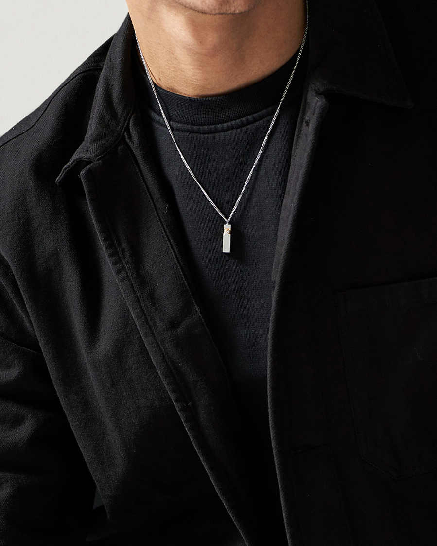 Herre |  | Tom Wood | Mined Cube Pendant Necklace Silver