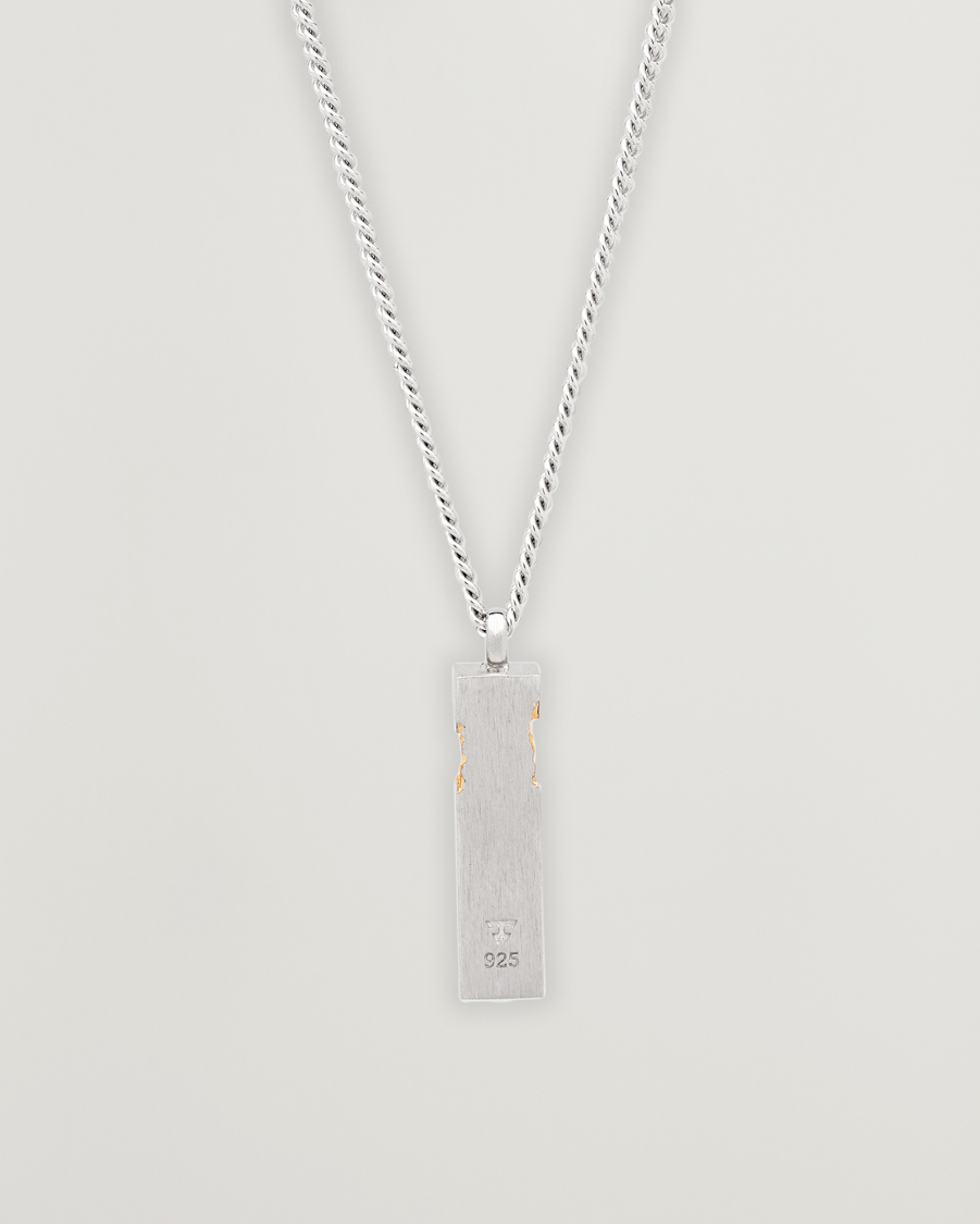 Herre | Tom Wood Mined Cube Pendant Necklace Silver | Tom Wood | Mined Cube Pendant Necklace Silver