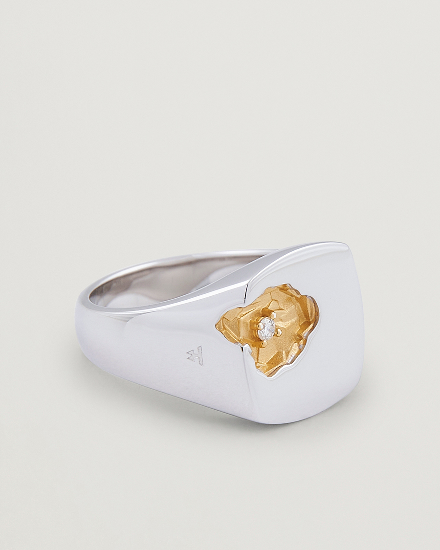 Herre | Tom Wood Mined Ring Large Diamond Silver | Tom Wood | Mined Ring Large Diamond Silver