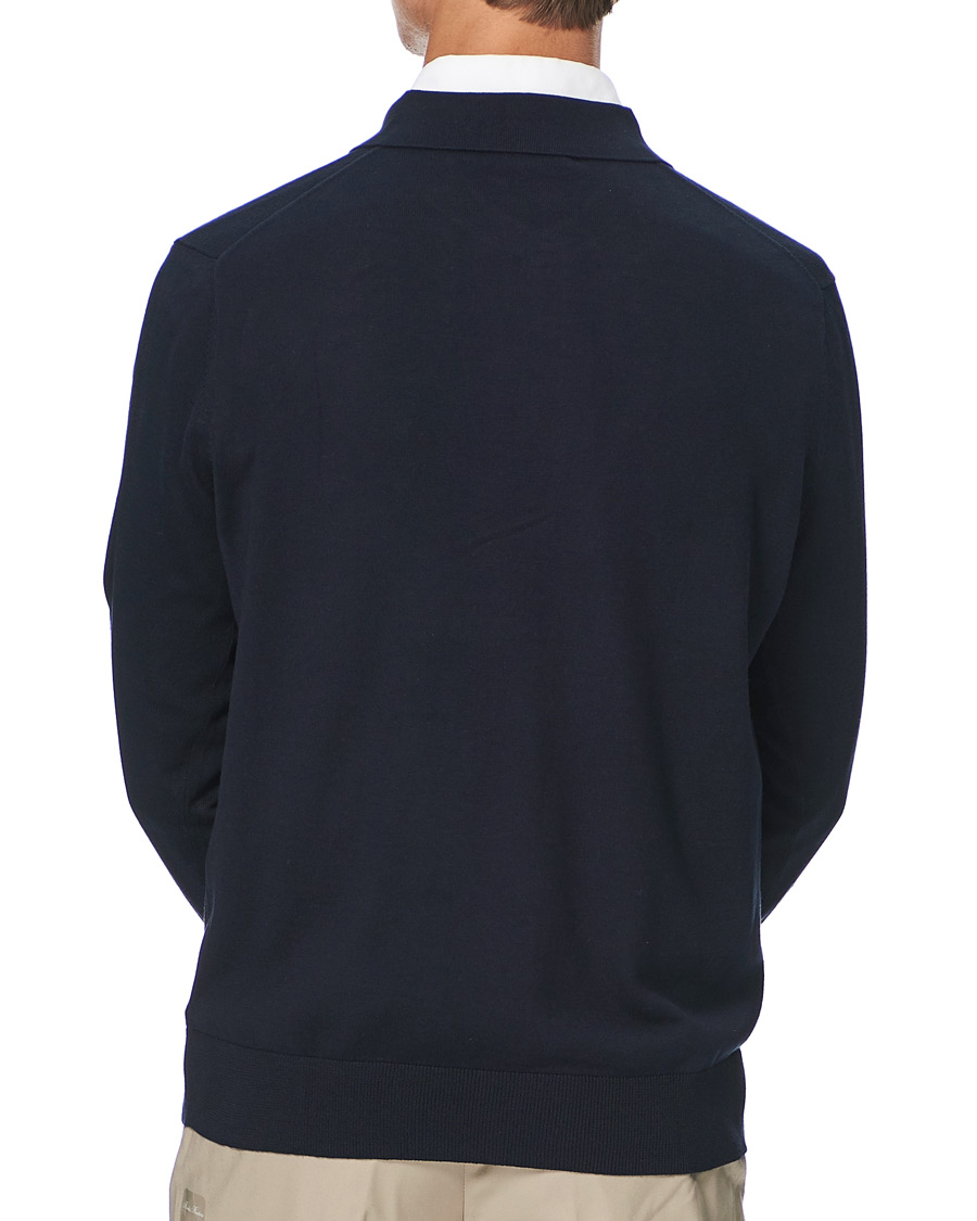 Herre | Gensere | Brooks Brothers | Cotton/Silk Knitted Polo Navy