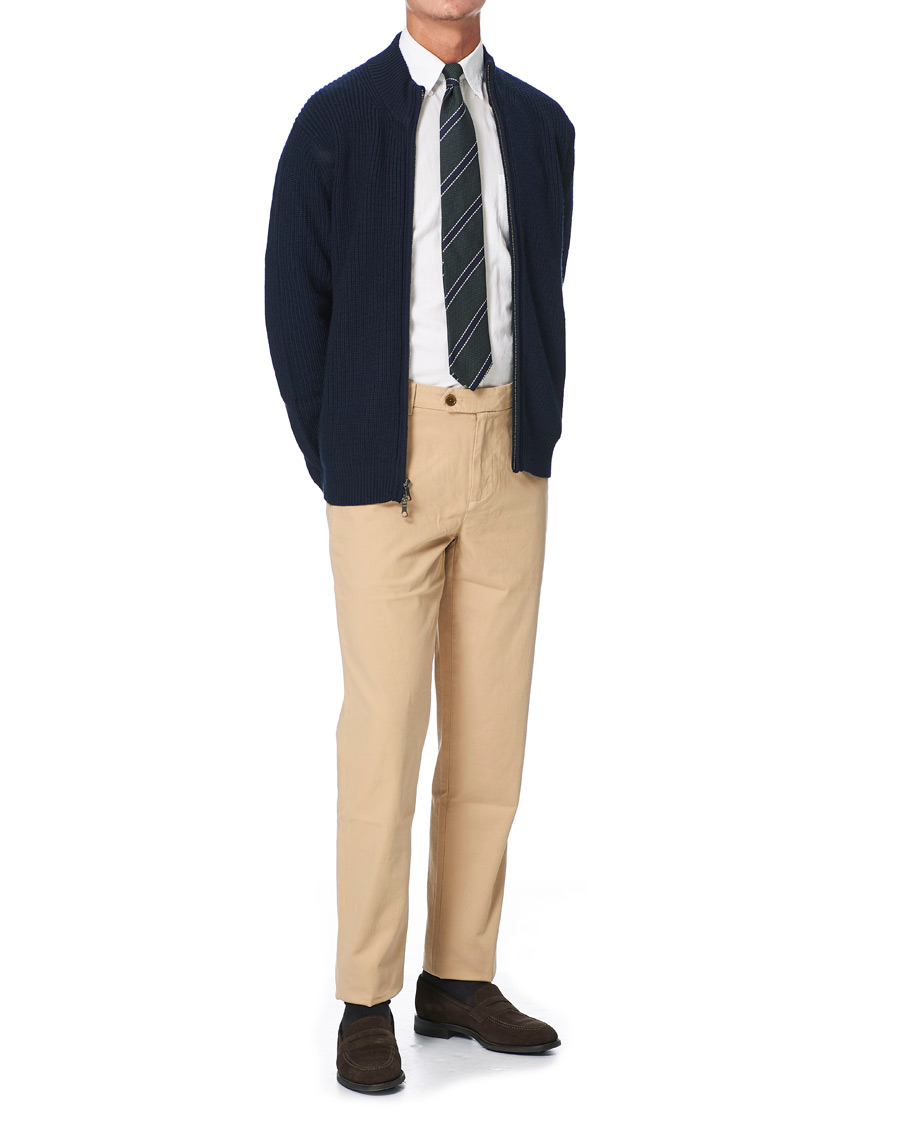 Herre | Gensere | Brooks Brothers | Shaker Stitch Full Zip Navy