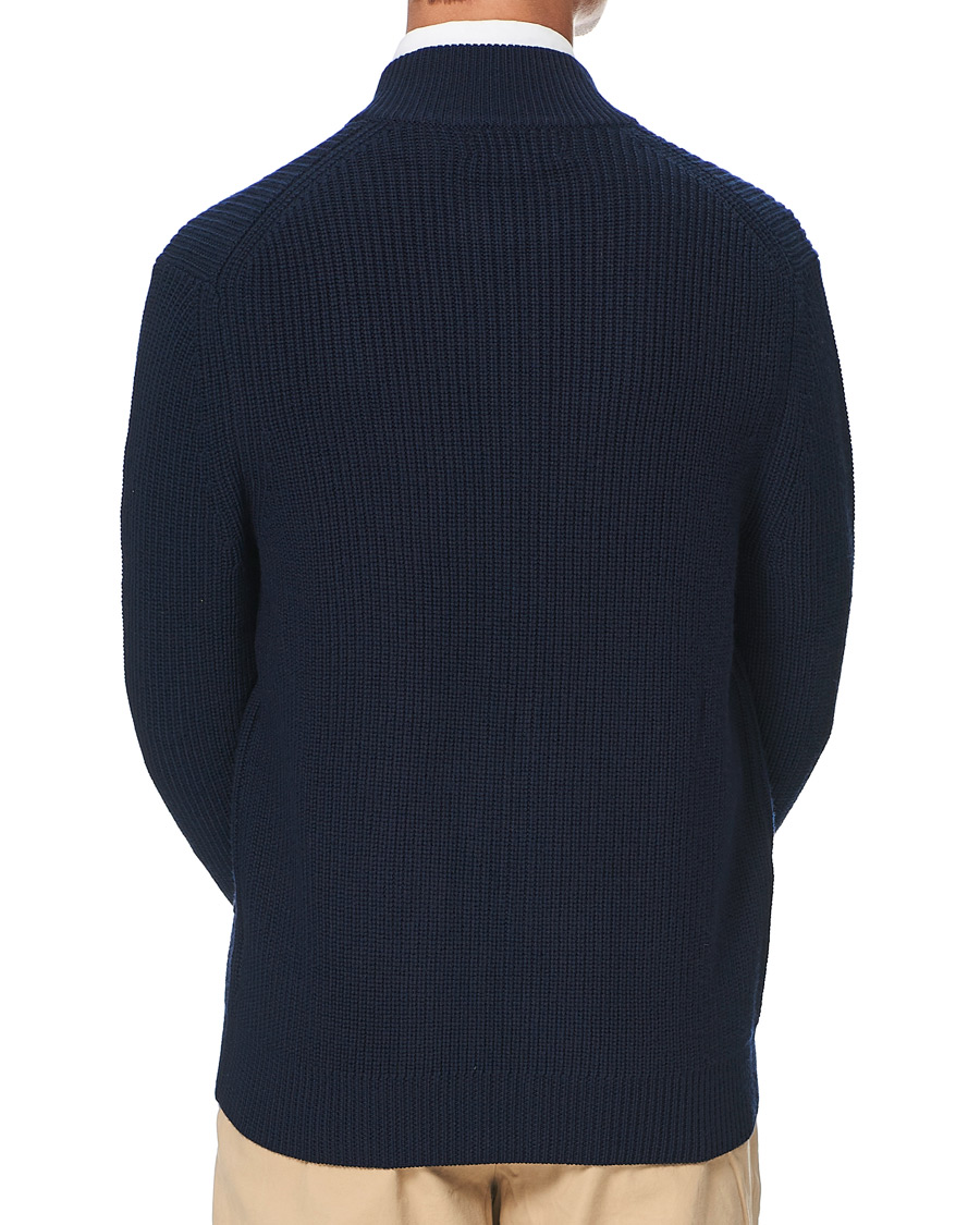 Herre | Gensere | Brooks Brothers | Shaker Stitch Full Zip Navy