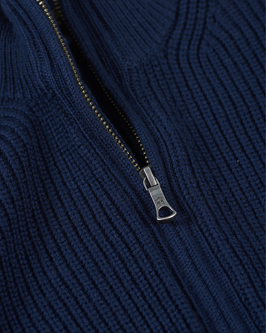 Herre | Gensere | Brooks Brothers | Shaker Stitch Full Zip Navy