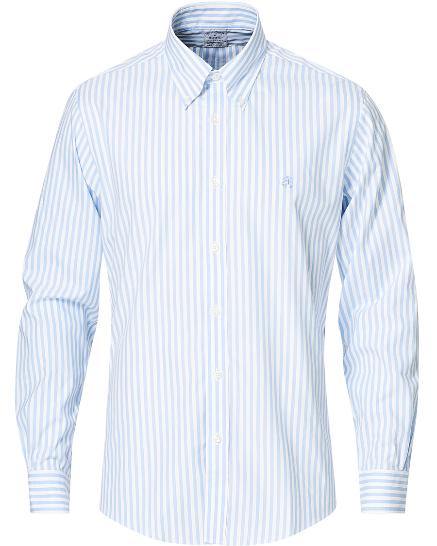 Herre | Skjorter | Brooks Brothers | Regent Fit Oxford Pinpoint Shirt Light Blue Stripe