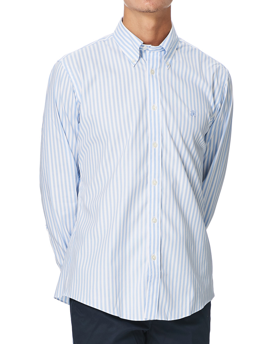 Herre | Skjorter | Brooks Brothers | Regent Fit Oxford Pinpoint Shirt Light Blue Stripe