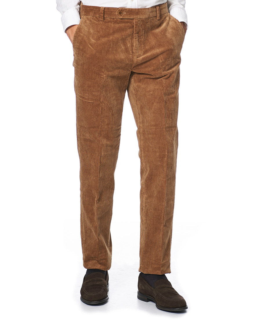Herre | Bukser | Brooks Brothers | Milano Fit Corduroy Trousers Camel