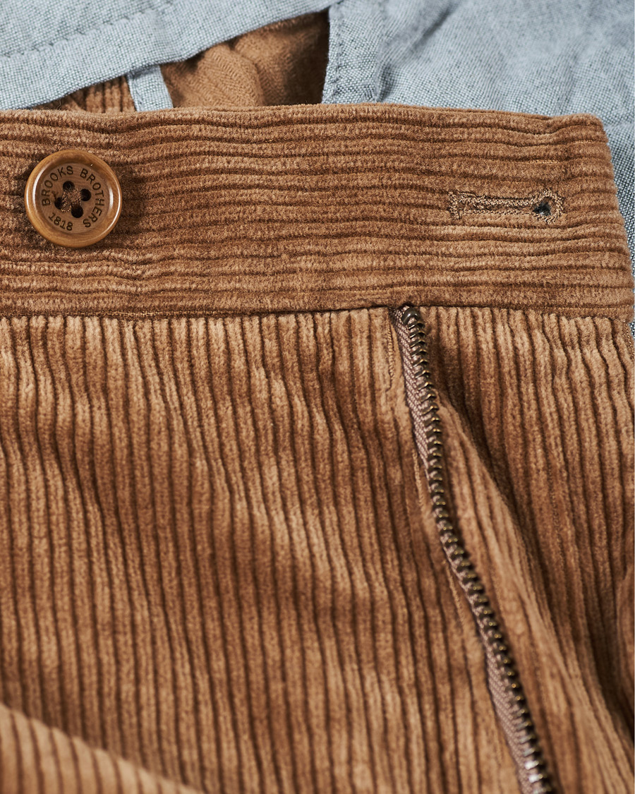 Herre | Bukser | Brooks Brothers | Milano Fit Corduroy Trousers Camel