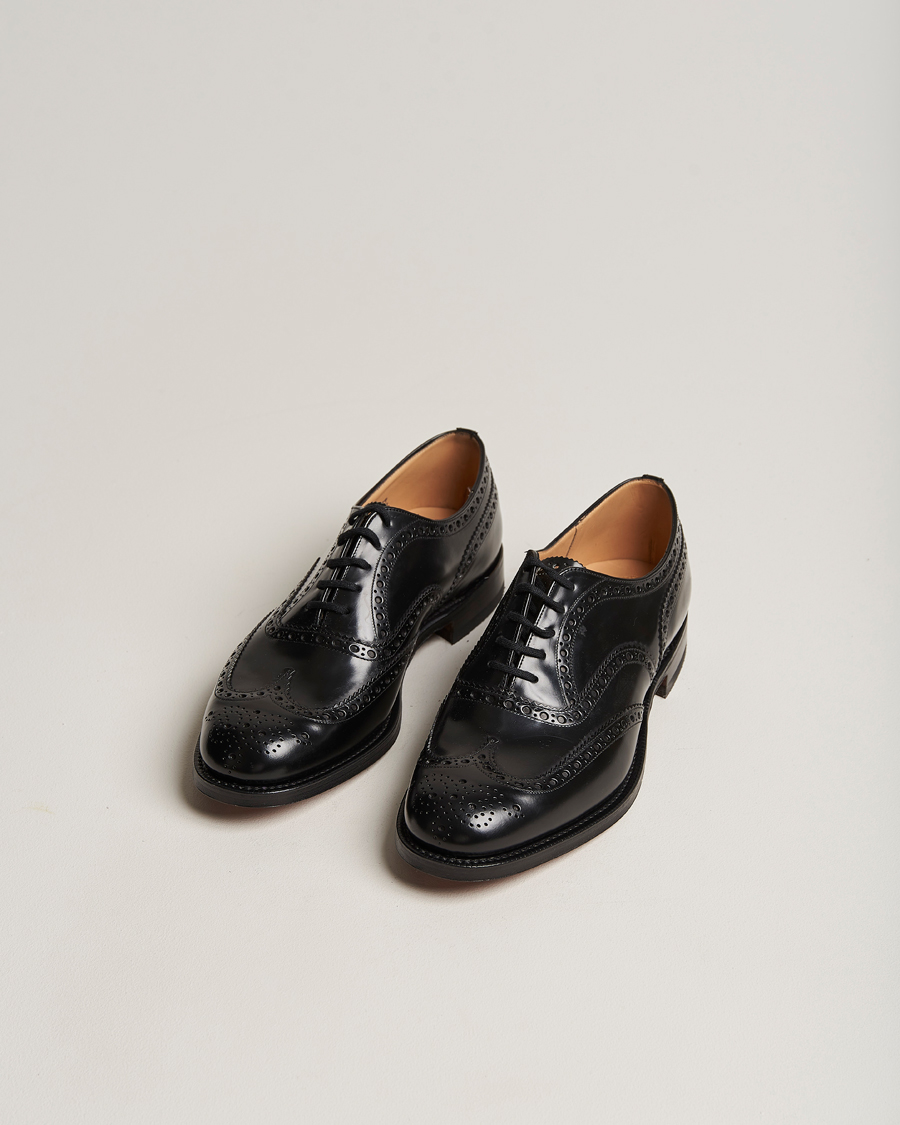 Herre | Håndlagde sko | Church\'s | Burwood Polished Binder Brogue Black