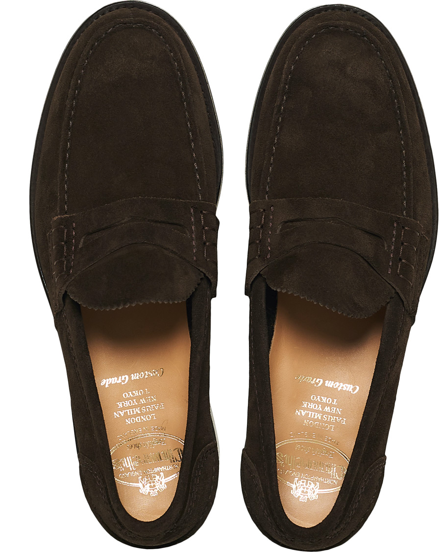Herre | Loafers | Church's | Pembrey Suede Penny Loafers Dark Brown