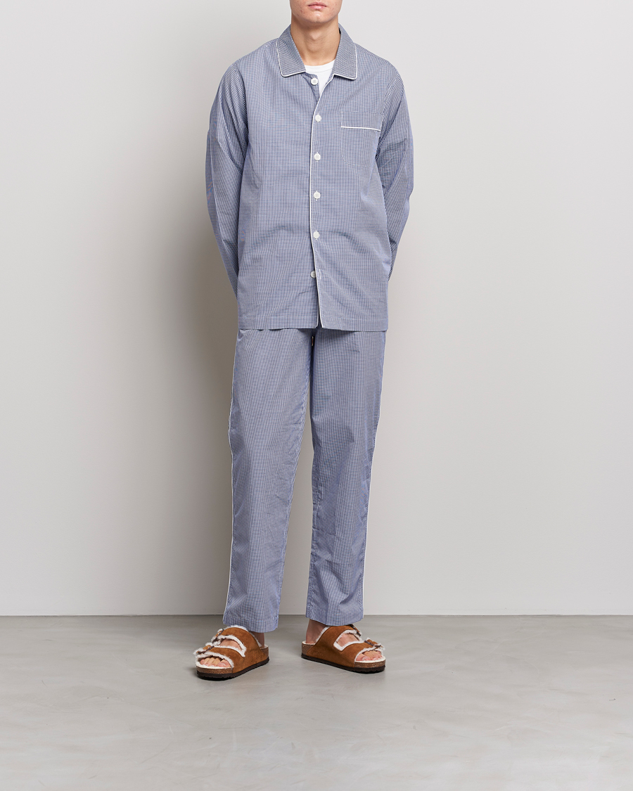 Herre | Pyjamaser og badekåper | Nufferton | Alf Checked Pyjama Set Blue/White