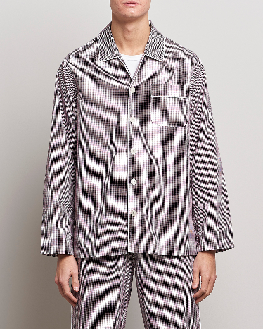 Herre | Pyjamaser og badekåper | Nufferton | Alf Checked Pyjama Set Brown/White