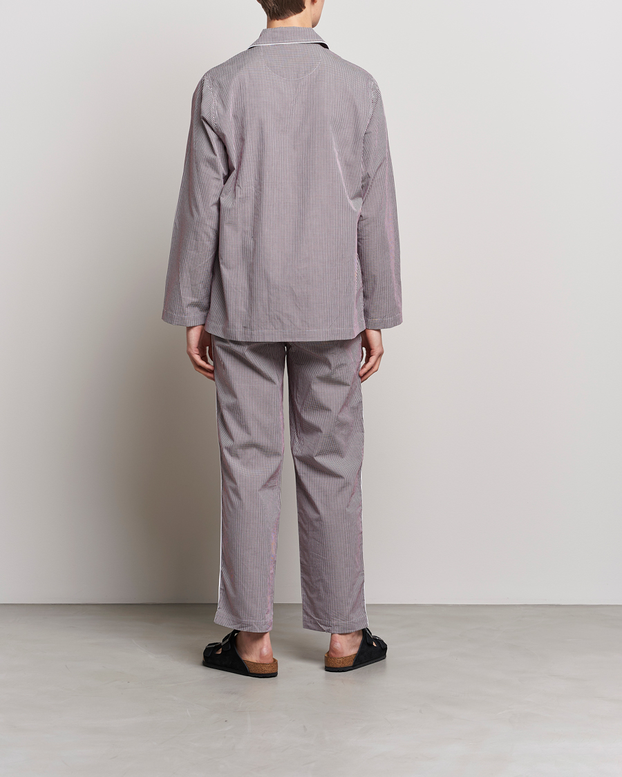 Herre | Pyjamaser og badekåper | Nufferton | Alf Checked Pyjama Set Brown/White