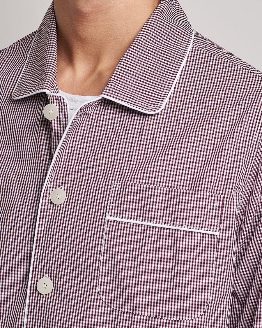 Herre | Pyjamaser og badekåper | Nufferton | Alf Checked Pyjama Set Brown/White