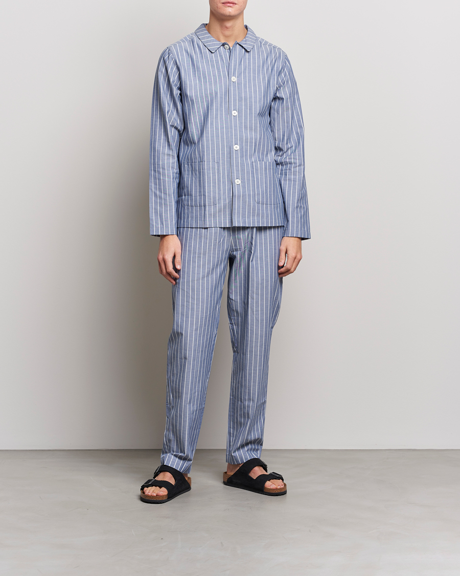 Herre | Pyjamaser | Nufferton | Uno Mini Stripe Pyjama Set Navy/White