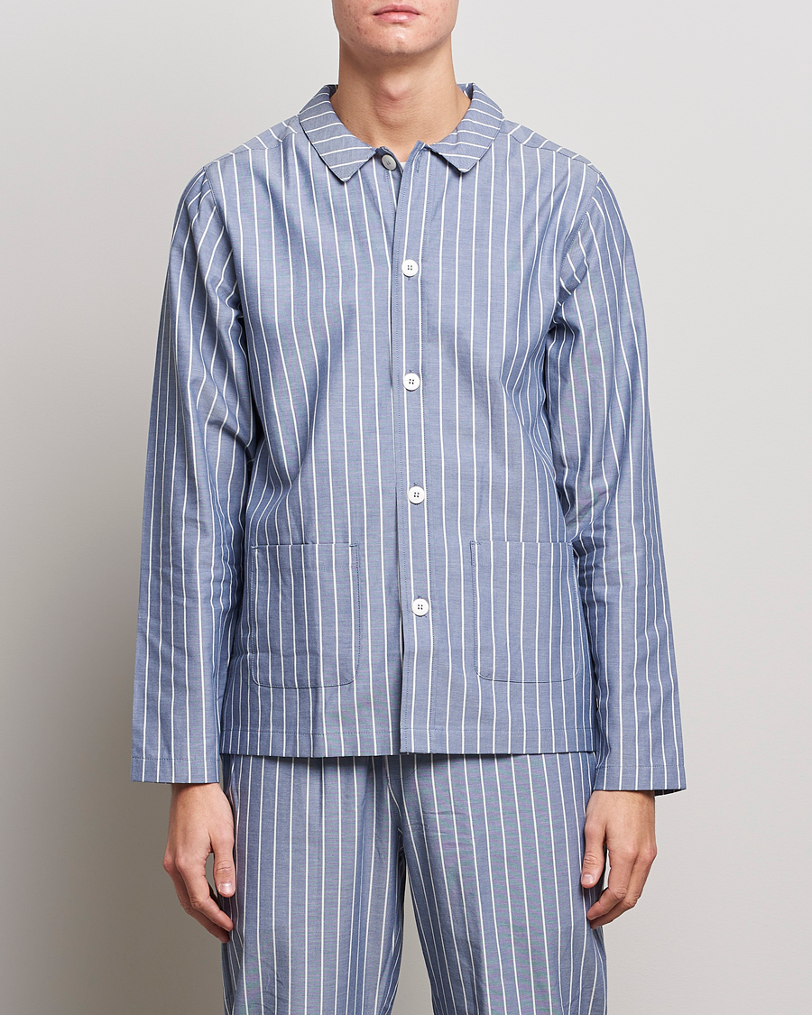 Herre | | Nufferton | Uno Mini Stripe Pyjama Set Navy/White