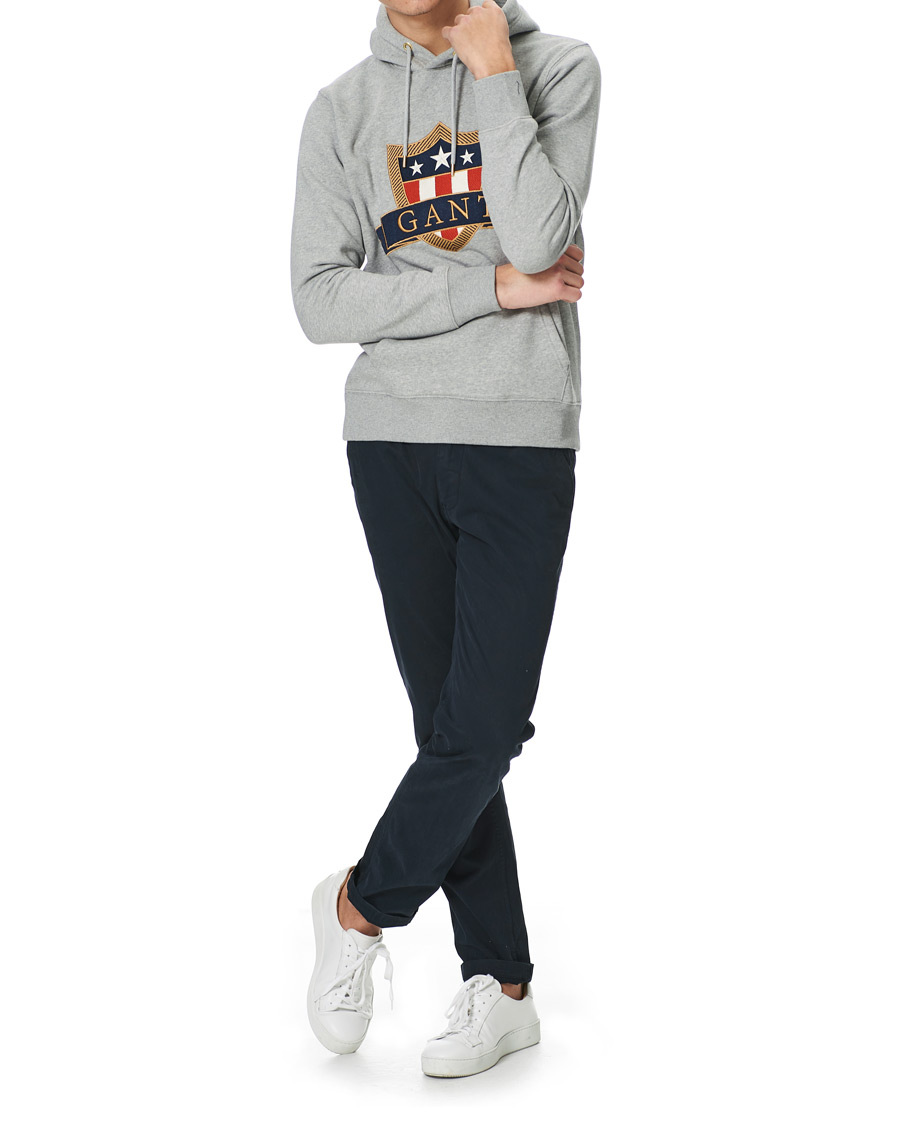 Herre | Gensere | GANT | Banner Shield Hoodie Grey Melange