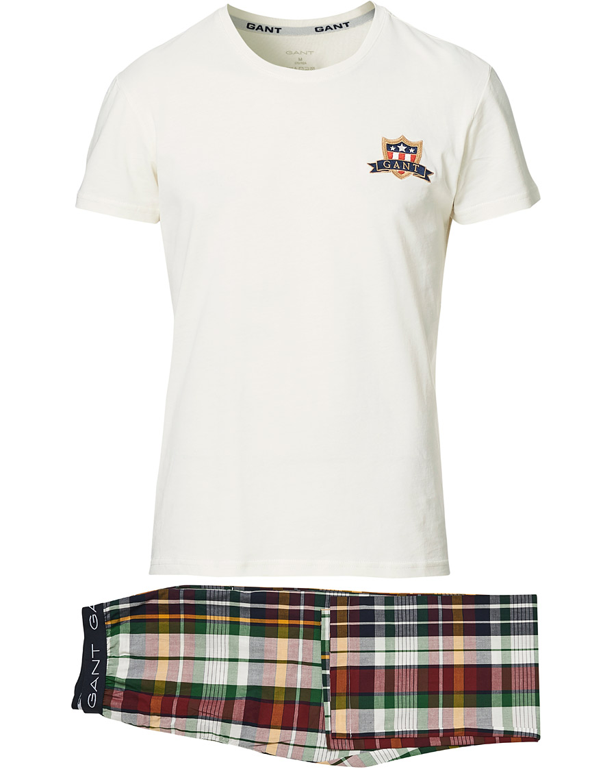 Herre | Pyjamaser og badekåper | GANT | Tartan Flannel Pyjama Set Evening Blue