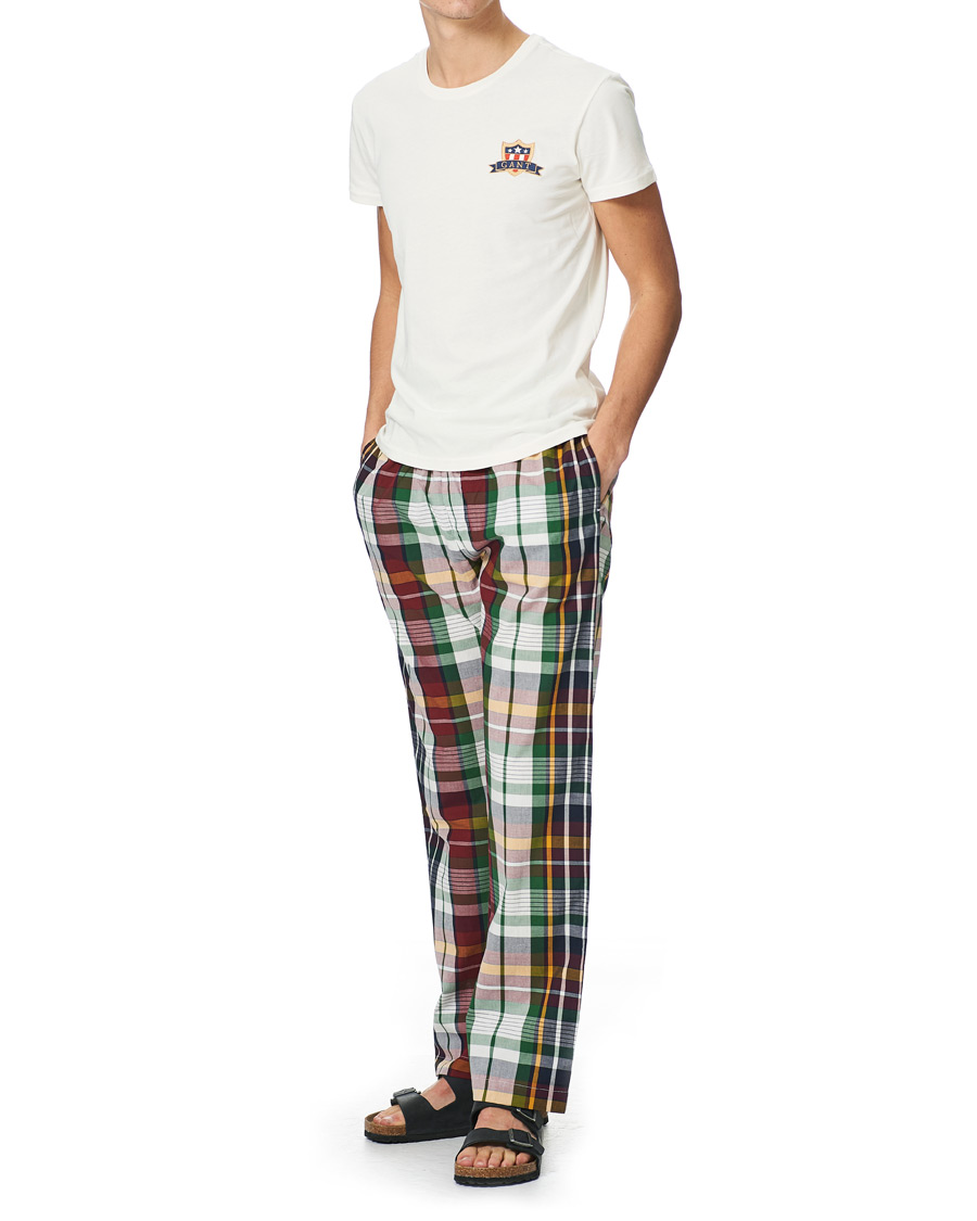 Herre | Pyjamaser og badekåper | GANT | Tartan Flannel Pyjama Set Evening Blue