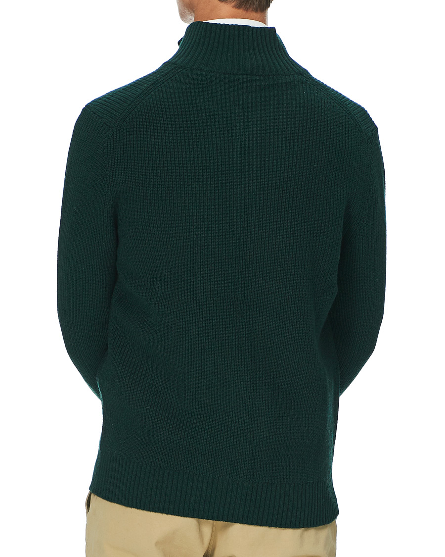 Herre | Gensere | Lyle & Scott | Knitted RIB Zip Through Cardigan Dark Green